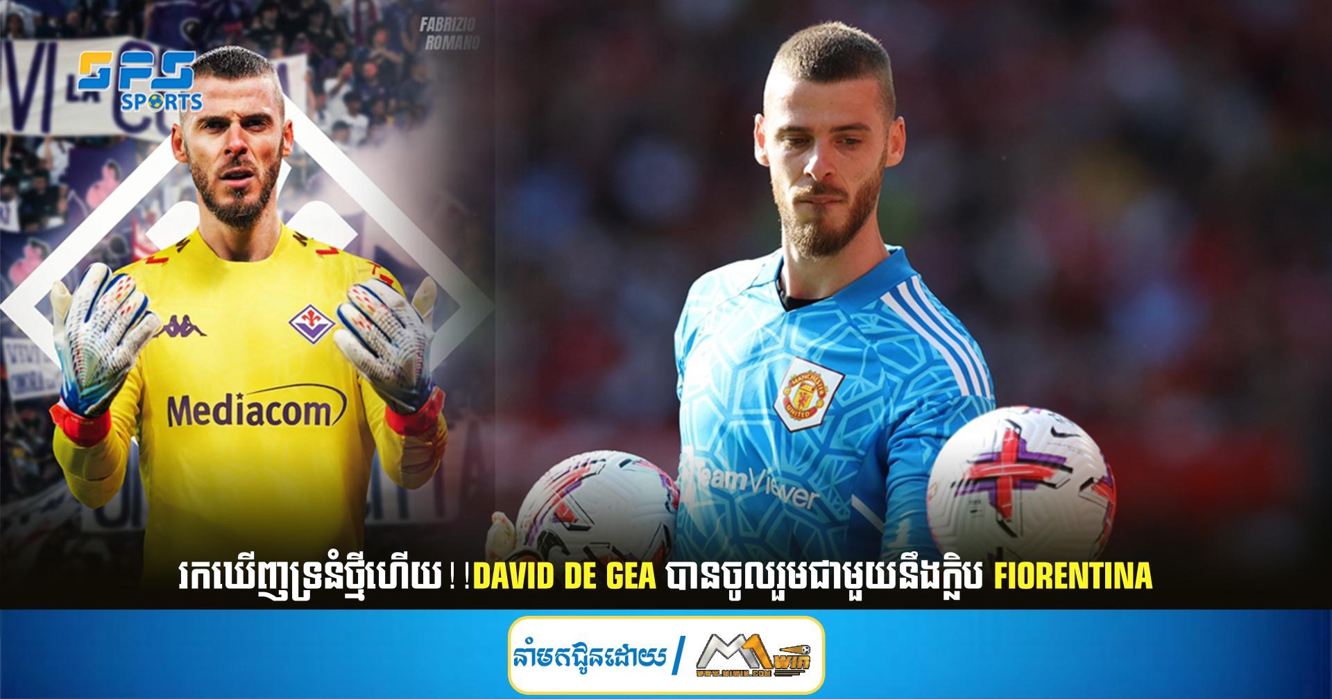  រកឃើញទ្រនំថ្មីហើយ!!David De Gea បានចូលរួមជាមួយនឹងក្លិប Fiorentina 