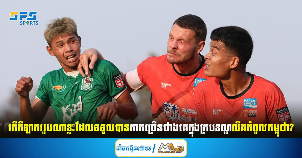 តើកីឡាកររូបណាខ្លះដែលទទួលបានកាតច្រើនជាងគេក្នុងក្របខណ្ឌលីគកំពូលកម្ពុជា?
